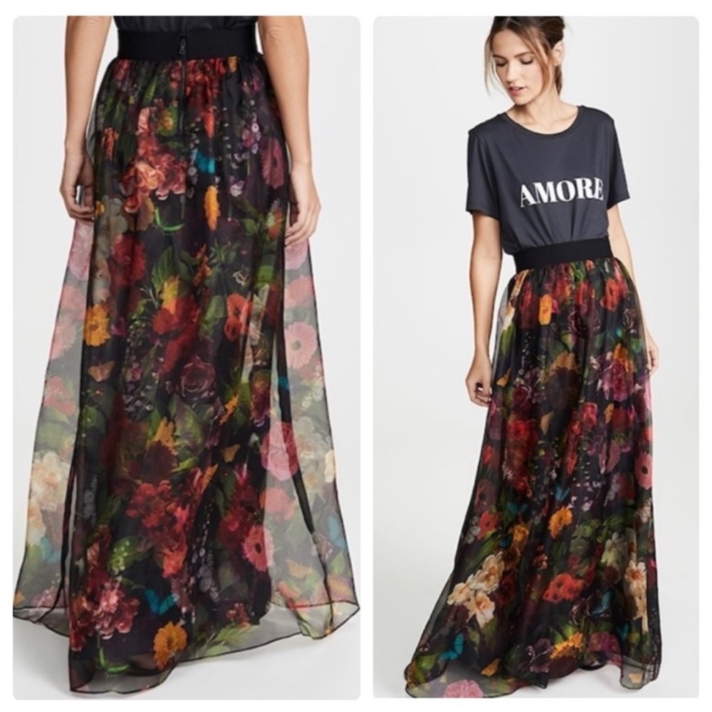Alice + Olivia Yvonne Floral Maxi Gown Skirt